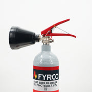 CO2-brandblusser 2kg B voor gevoelige apparatuur en elektrische branden close-up brandblusserkop