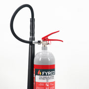 CO2-brandblusser 5kg B voor gevoelige apparatuur en elektrische branden close-up brandblusserkop