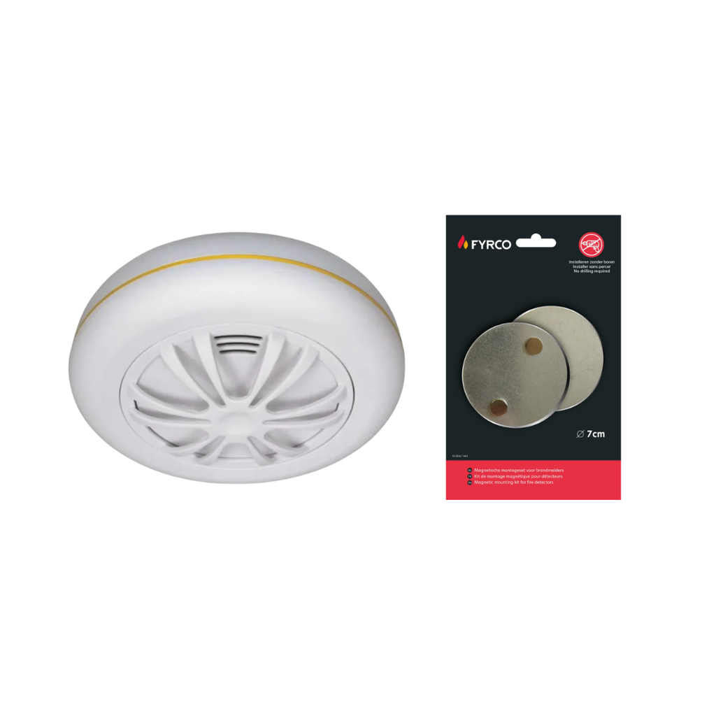 Elro Connects hittemelder draadloos koppelbaar of optioneel koppelbaar met wifi met magnetische montageset