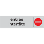 Pictogram Franstalig entrée inderdite tekst rood grijs zelfklevende pvc