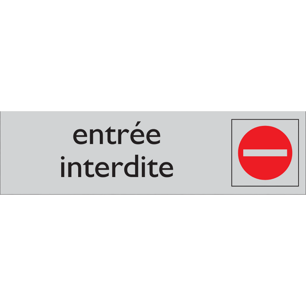 Pictogram Franstalig entrée inderdite tekst rood grijs zelfklevende pvc