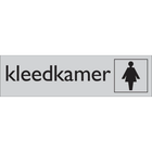 Pictogram kleedkamer dames tekst zwart grijs zelfklevende pvc