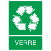 Pictogram Franstalig recyclage verre groen wit