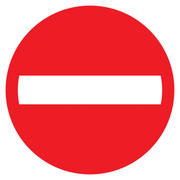 Pictogram verboden eenrichting rood wit