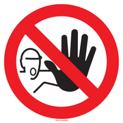 Pictogram verboden toegang voor onbevoegden rood wit