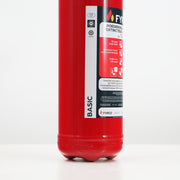 Poederbrandblusser 3kg ABC voor thuis close-up onderkant